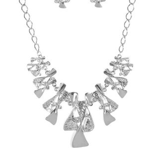 The Sands of Time - Silver Necklace and earrings